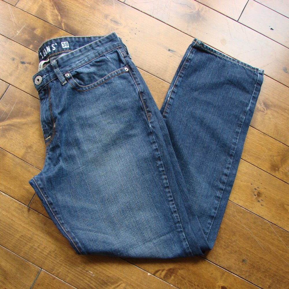Guess Jeans Brit Rocker Slim Straight Dark Wash Mens Size 38 x 32